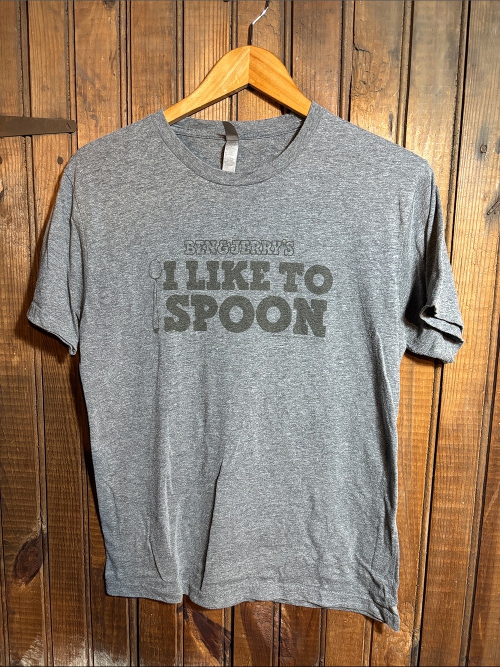 Men's Gray Ben & Jerry’s'I Like to Spoon' Graphic Tee